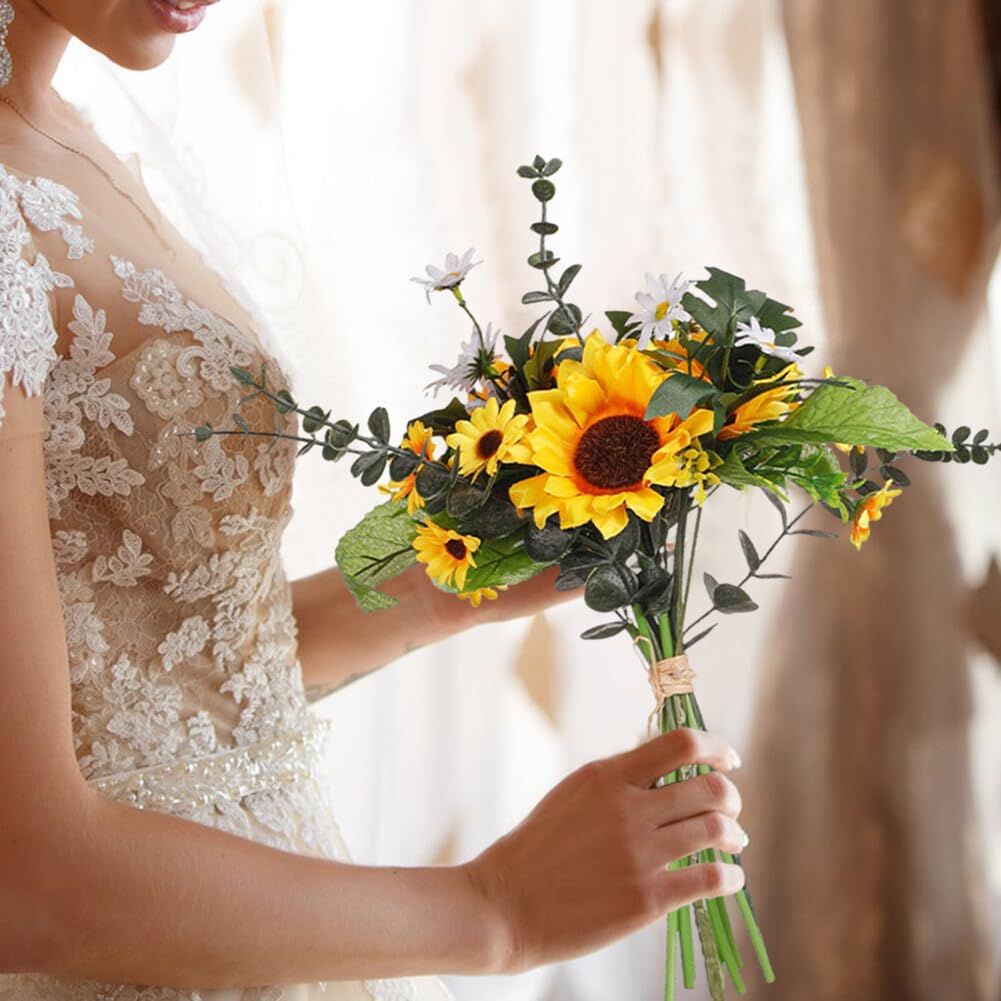 blue dress for baby girl Sunflower Daze Bridesmaid Bouquet – Sola Wood Flowers