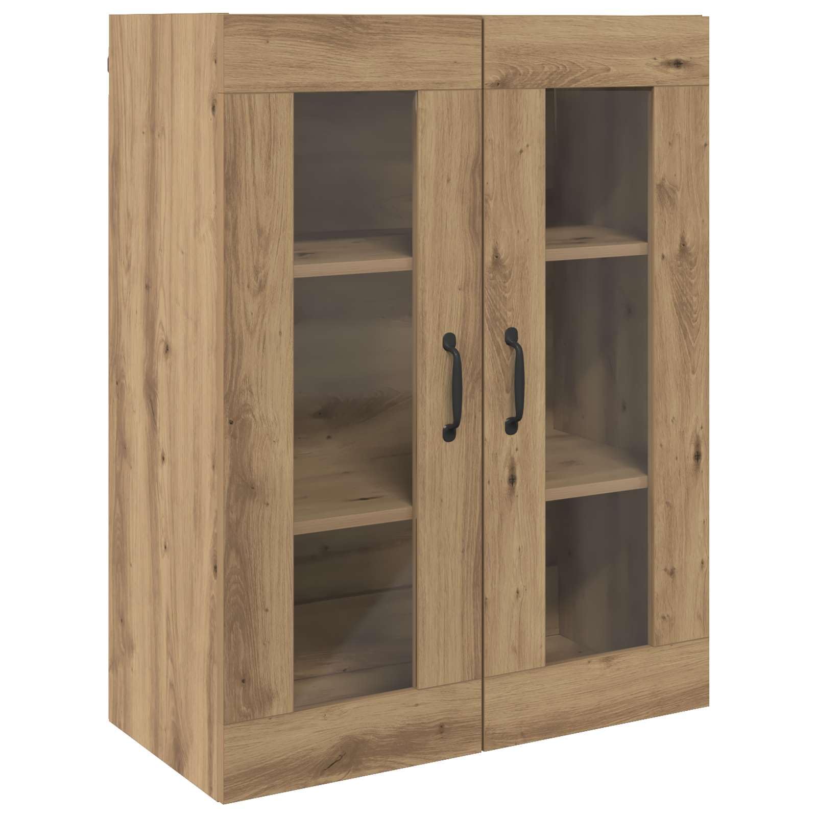 Armario de almacenamiento de roble Artisan 69,5x34x90 cm, armario colgante de madera para salón