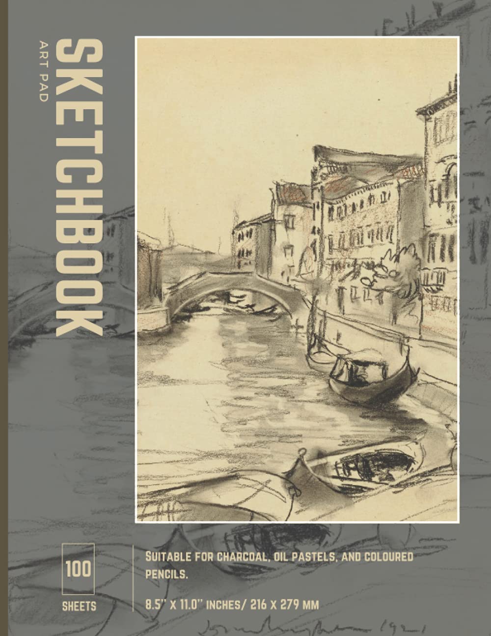 Charcoal Sketchbook: Notebook for Drawing, Writing, Painting, Sketching or Doodling, 100 Pages, 8.5x11: Sketchbook and Journal: A Blank Paper Notebook ... Drawing, Writing, Doodling and Painting.