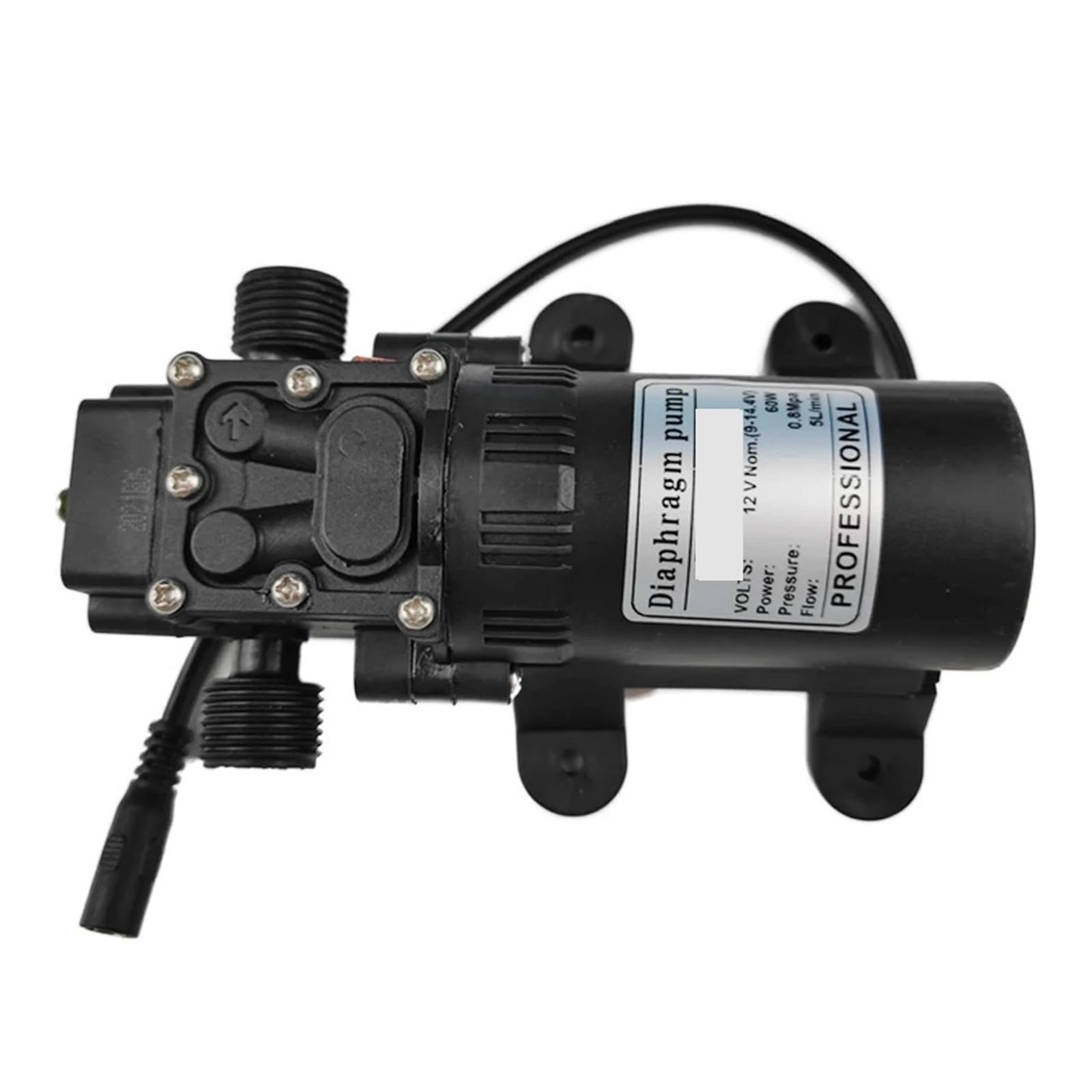 Pompa Nebulizzante 12V Spruzzatore D'acqua A Membrana Booster Ad Alta Pressione 160PSI Portata Pressione Soddisfano Esigenze Applicative(Pump)