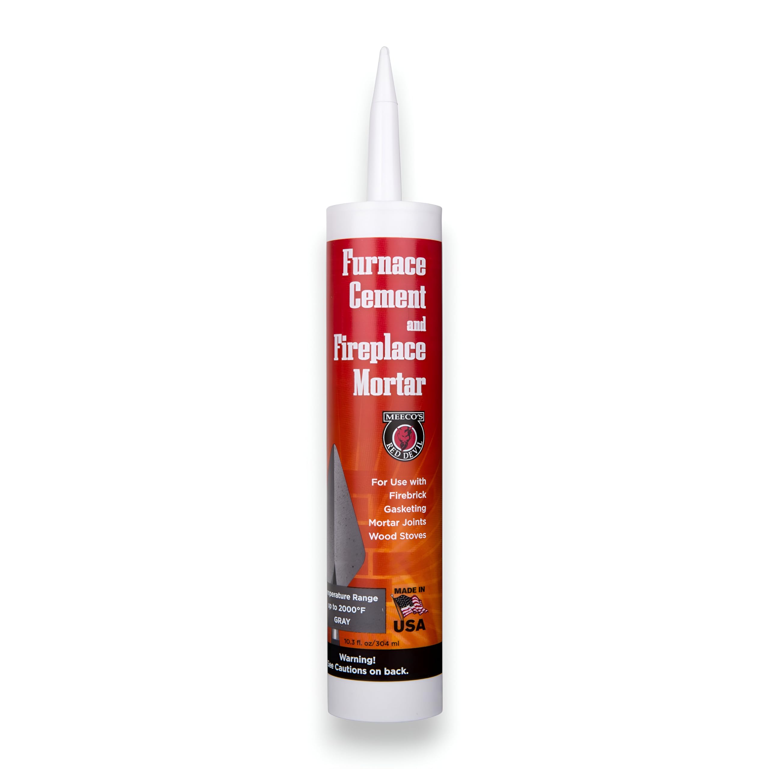 #121 Furnace Gasket Cement and Stove Sealer - High Temperature Adhesive for Fiberglass Gasketing - Ideal for Repairing Small Cracks in Stoves - 10.3 Ounce Tube Cartridge (Gray)