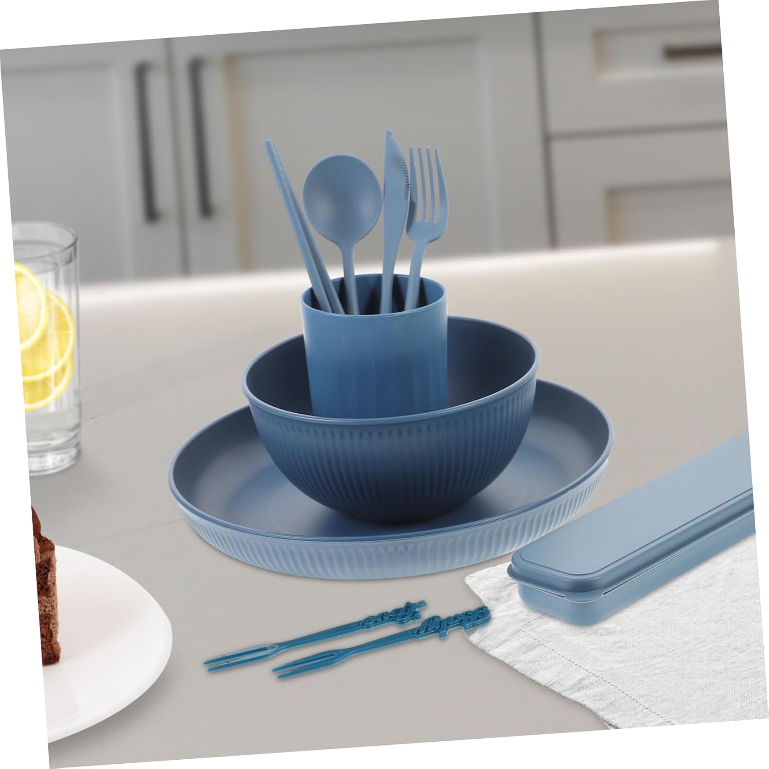 Dinnerware Cutlery Fork Spoon Knife Travel Spoon Reusable Utensils Case for Outdoor