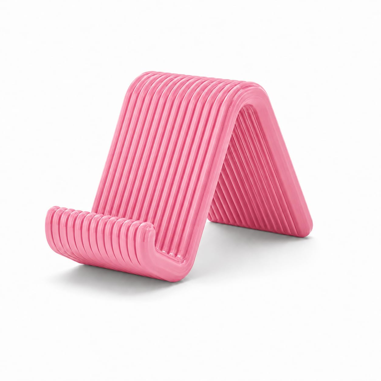 Mobile Phone Stand for Desk, Compact Smartphone Holder with Stable A-Frame Design, Hands-Free Viewing, One-Piece Build, Pink-image-21
