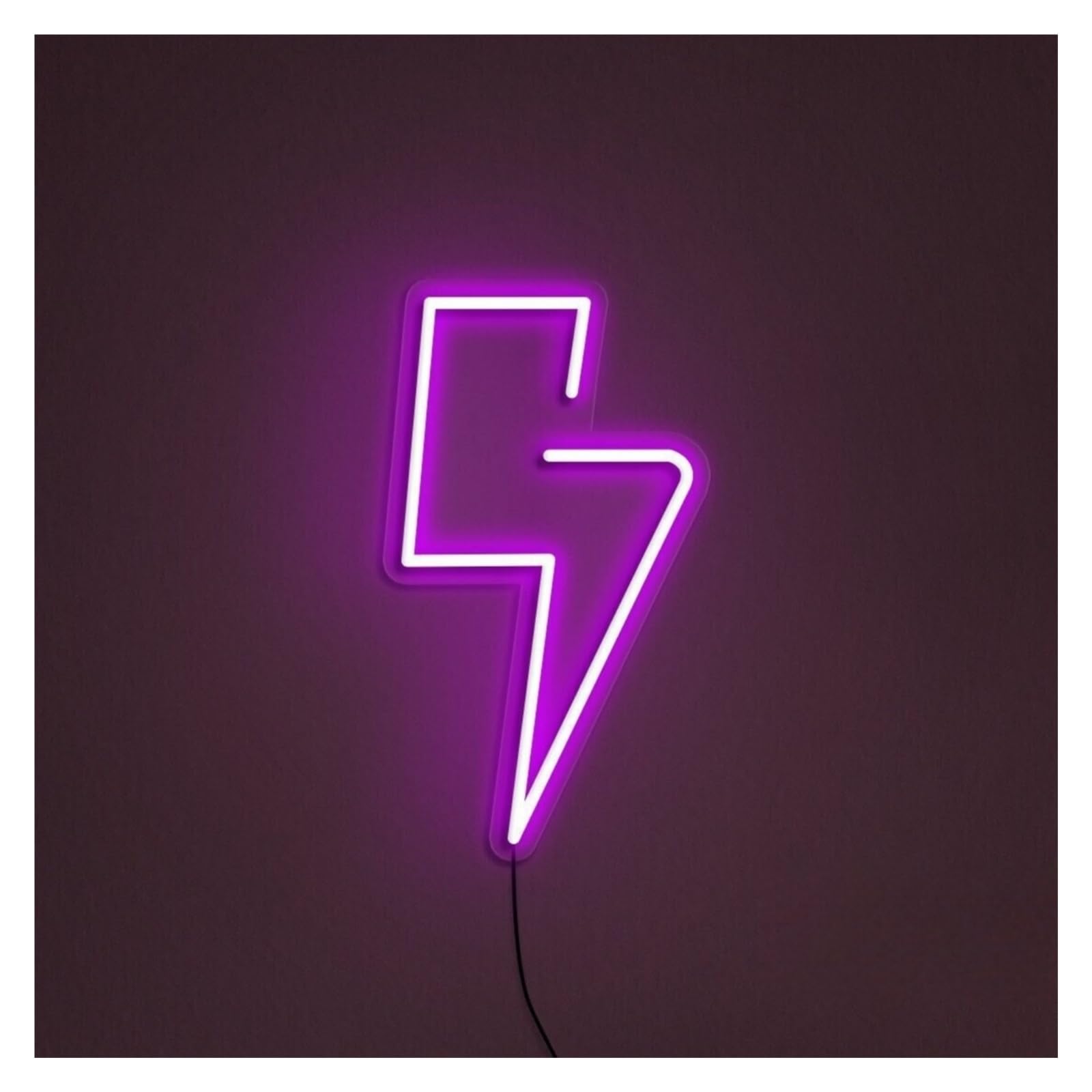 RONGCH Hanging Art Signs Lightning Neon Sign, Suitable for Studio Wall Decor with Brightness Adjustable 16cmx30cm(Pink)