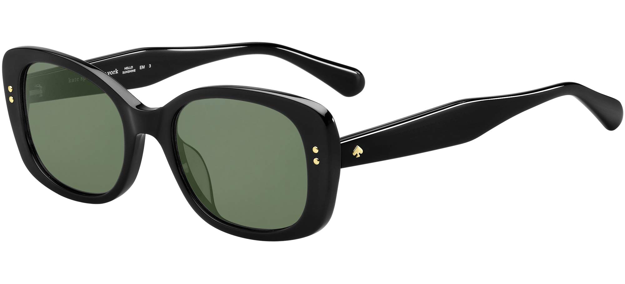 Kate Spade New YorkWomen's Citiani/G/S Rectangular Sunglasses, Black/Green, 53mm, 20mm