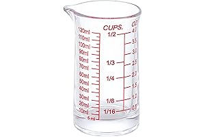 120 ML Shot Glass Measuring Cup with Red Line—V-Shaped Spout Measuring Device