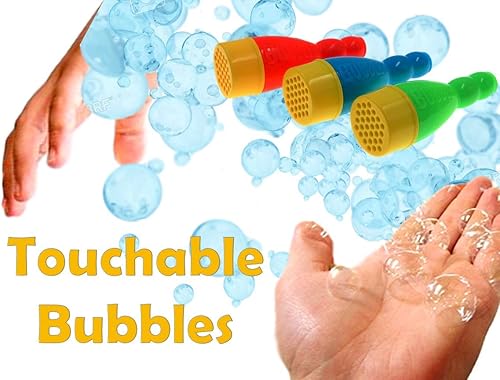 Vista 4 de JA-RU Grab a Bubble Storm - Juguete de burbujas para tocar (paquete de 6) I Hundred of Touching Bubbles Soap Solution Toy Favores I Party Favor