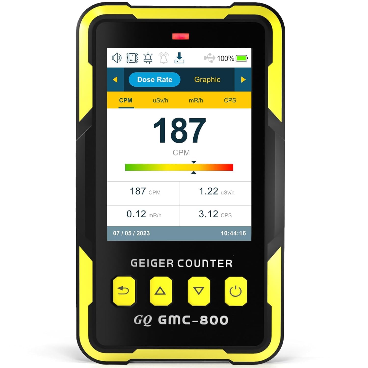*Ships within 1 Day* Nuclear Radiation Detector GQ GMC-800 Geiger Counter Large Color LCD Display 5 Alarm Types Dosimeter Data Save & Global Share Beta Gamma X-ray-image-48