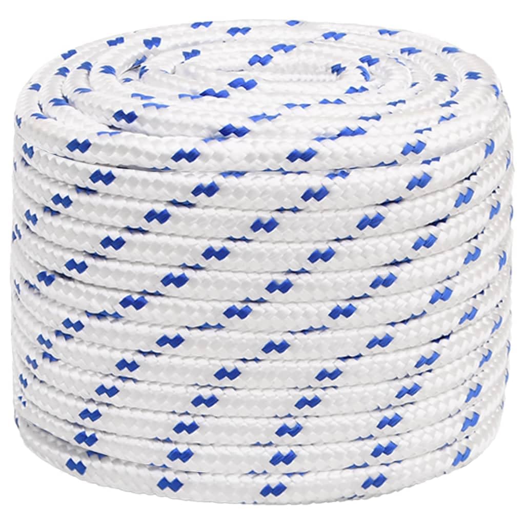 vidaXL Boat Rope Anchor Line Braided Cord UV Resistant Ship Marine Yacht Coil Rope Abrasion Resistant White 18 mm 100 m Polypropylene โ image 1