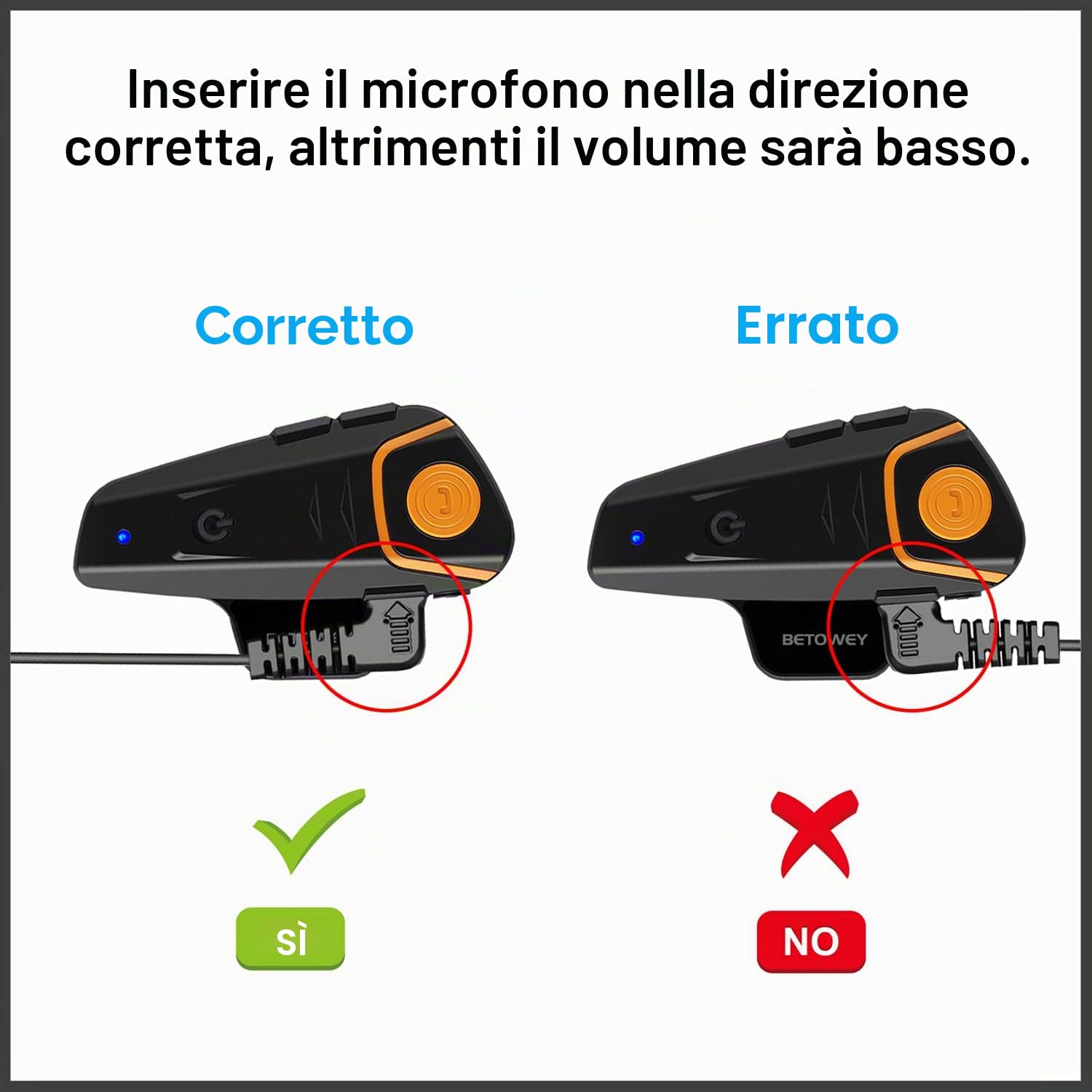 Interfono Moto Bluetooth Coppia BT-S2 Auricolari Bluetooth Casco Moto - Doppia, Microfono Duro