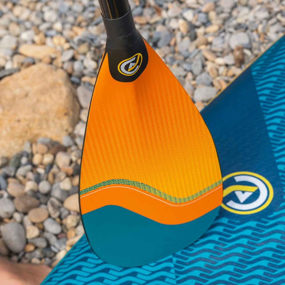Coasto - Sup Stand Up nadmuchiwana wiosła Coasto Flip 11'5 - PB-CFLIP115-348x81x15cm Dropstitch Tkana - Kompletny pakiet: Wiosło Smycz Pompa Torba transportowa - Do 150kg - Pomarańczowy