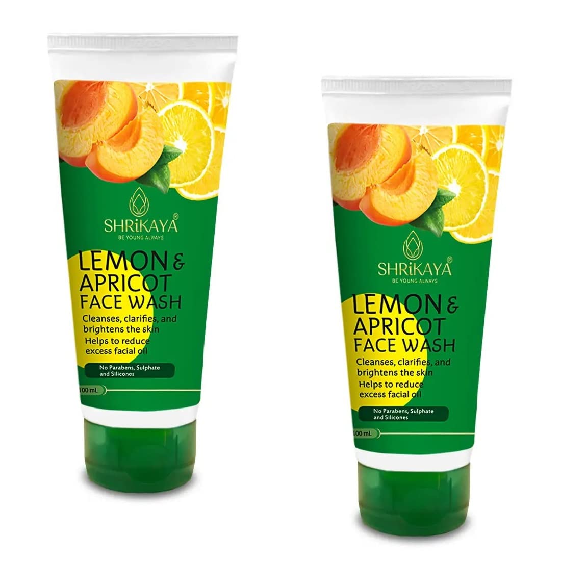 Shrikaya Lemon Apricot Face Wash for Oily Skin, 100ML (Pack of 2