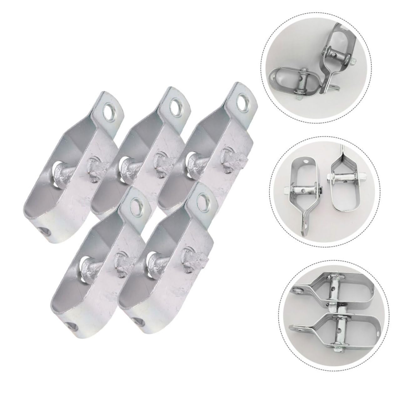 Alipis 4 Ensembles Tension du Câble Tendeur Grillage Tendeur Cable Plats De Clôture Isolateur De Portail De Clôture Électrique Piquet Cloture Tendeur De Fil Métallique Silver 6 Pièces * 4
