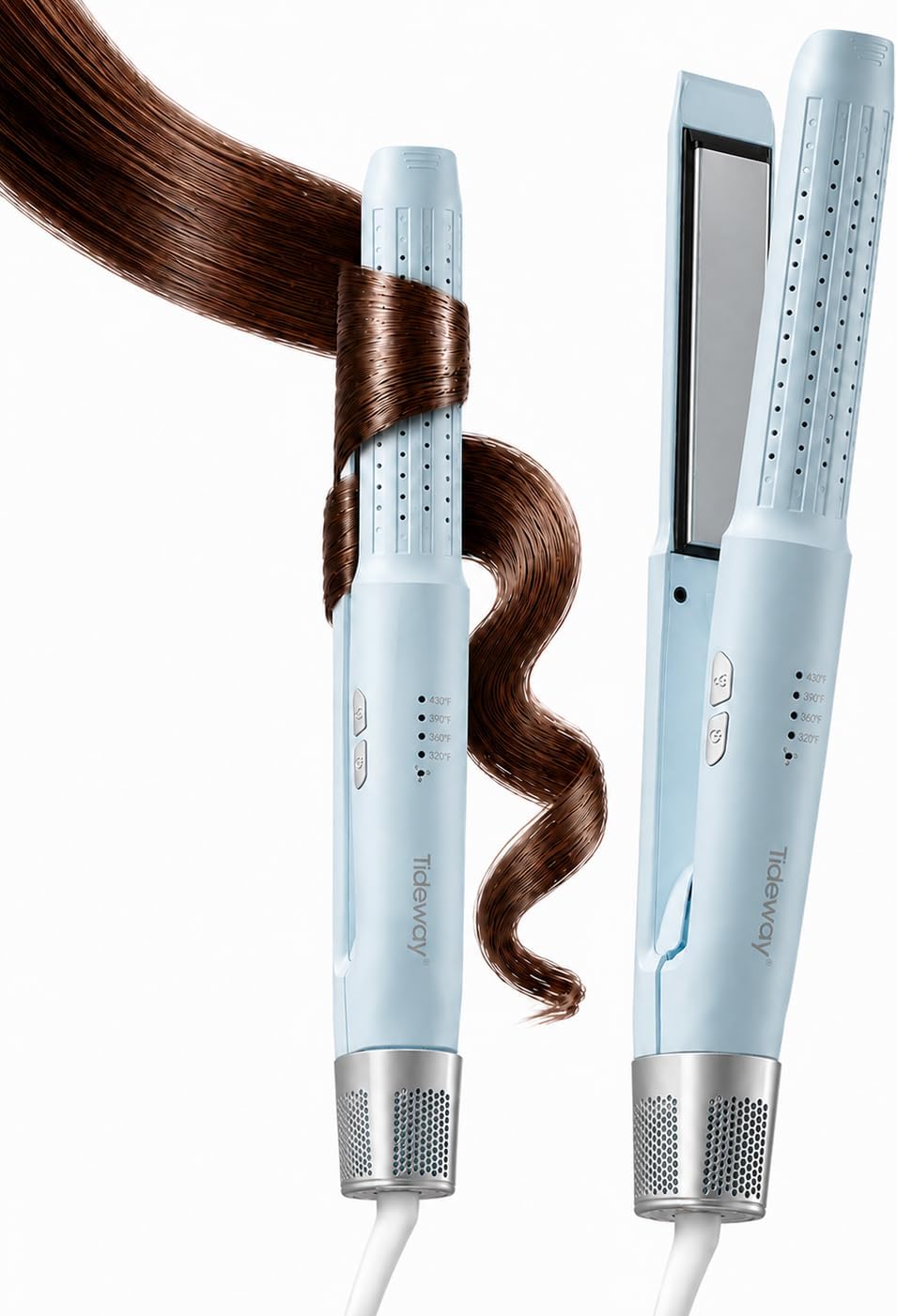 Tideway Hair Straightener,Dual Voltage Ceramic Travel Flat Iron Cool Air
