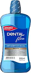 Enxaguante Bucal Menta Antisséptico 500ml Dentalflex, Sem Álcool e Sem Flúor