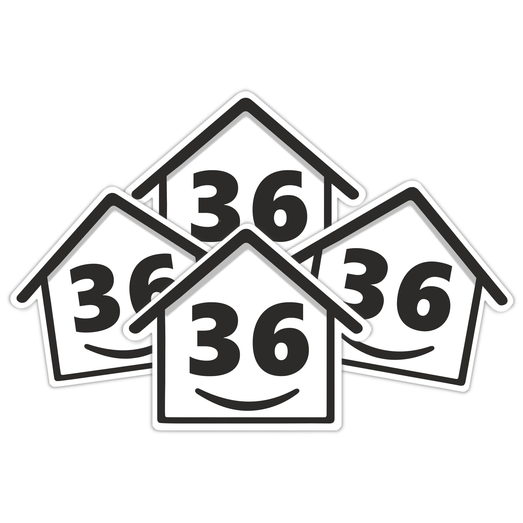 4 x Bin Numbers for Wheelie Bins, 1-99, 15cm ‘Happy House’ Design Dustbin Stickers, Easy Application Stick On Number Stickers - Weatherproof Self Adhesive Vinyl, Black (11) — view 87
