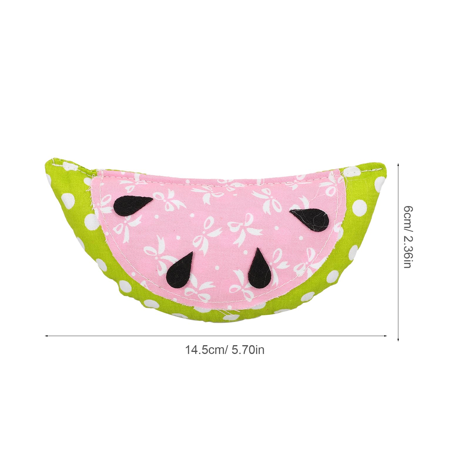LOGOFUN 6Pcs Faux Fabric Watermelon Decorations Fake Watermelon Farmhouse Bowl Fillers for Rustic Tiered Tray Decorations
