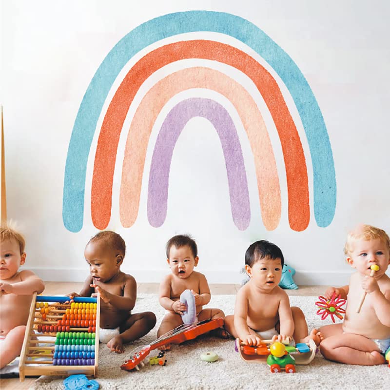 Vinilos de arcoíris boho grandes para decoración de pared infantil y de hogar 2