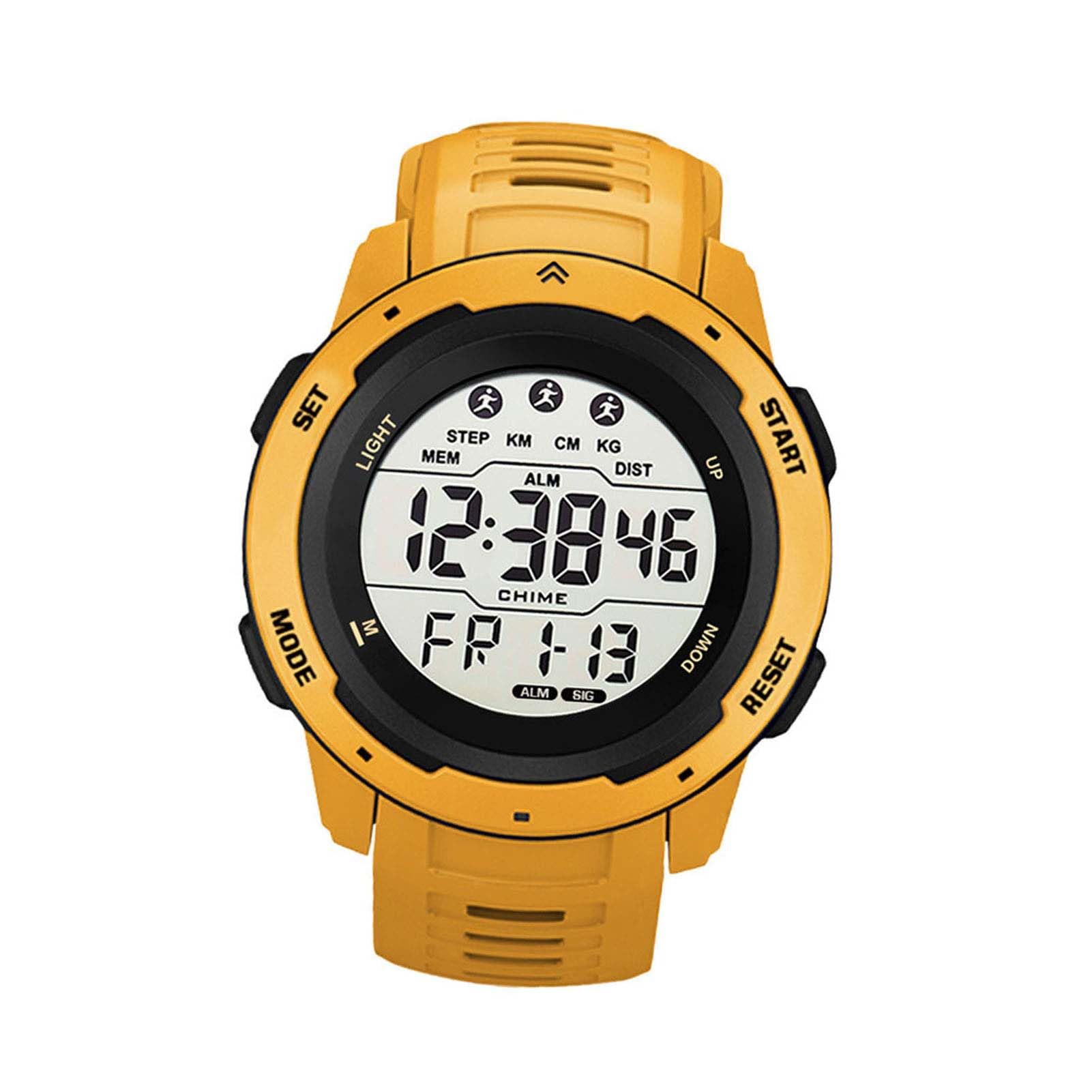 Alomejor Reloj Deportivo Digital Multifuncional Impermeable Temporización Luminosa Reloj Deportivo para Hombre