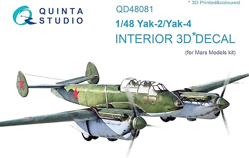 Miniatura 2 de Quinta studio's QD48081 - Interior impreso en 3D 148 para Yak-2Yak-4 (kit de modelos Mars)