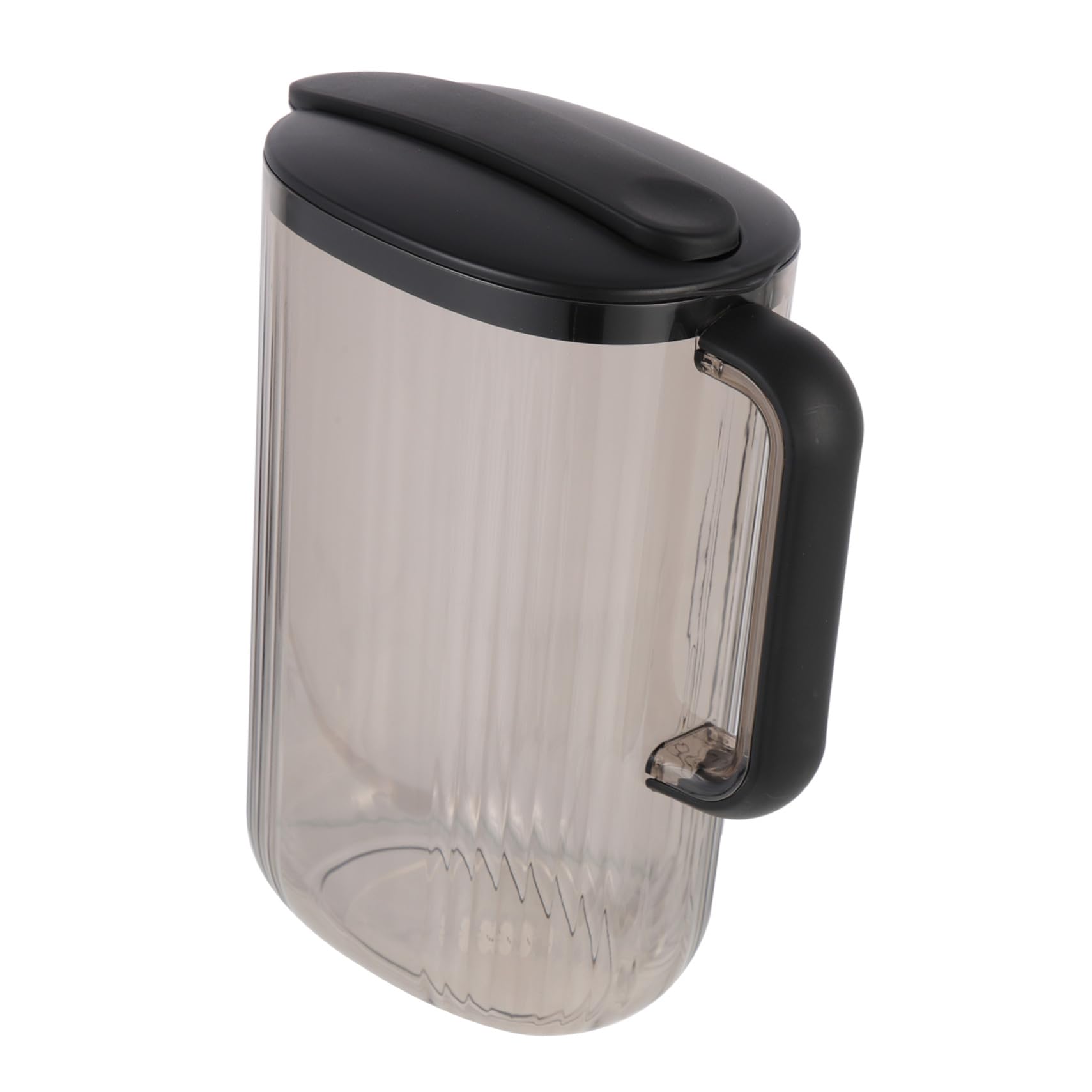 Veemoon Jarra de Plástico para Agua Fría 2l Negra, Recipiente de Bebidas Práctica y Duradera, Adecuado para Hogar y Oficina, Uso Diario Jugos, Té o Cerveza