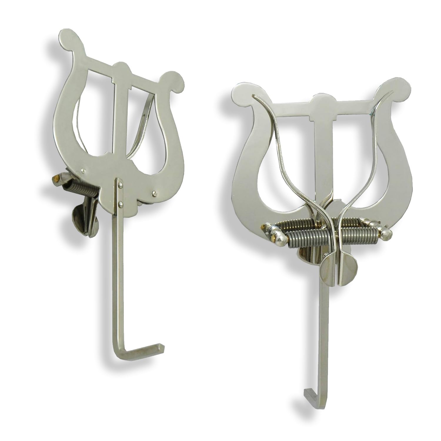 Soundman® Leggio per Tromba (Lyre 3rd Valve Slide) Marching Lyre Music Stand - Nichelata