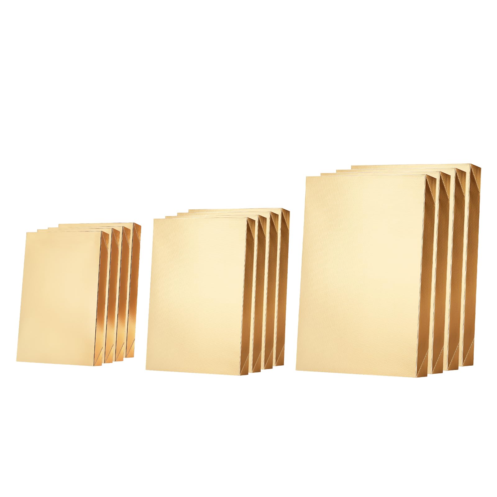 HAPPY POTATO 12 Extra Large Gift Boxes with Lids, Apparel Gift Boxes Gold Shirt Gift Boxes for Clothes Gift Wrap Boxes (12 Packs: 4 Small 11", 4 Medium 14.5", 4 Large 17")