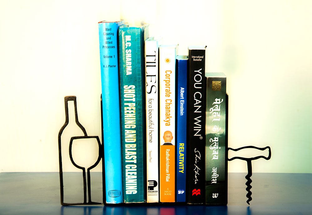 Metal Black bookends