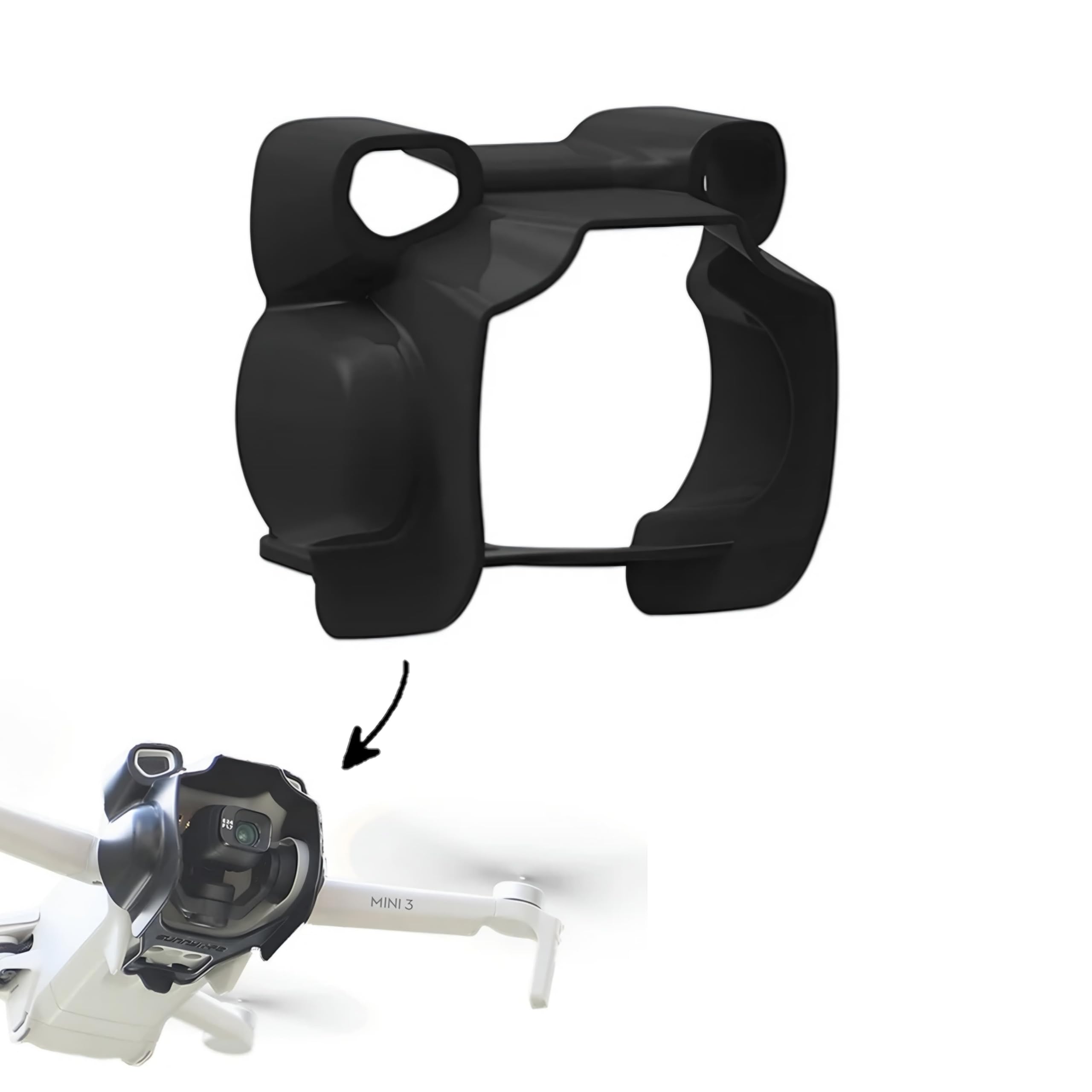Lens Sun Shade Sun Hood for DJI Mini 3 Camera Gimbal Protector Accessories (Not for Mini 3 Pro) (Black)-image-22