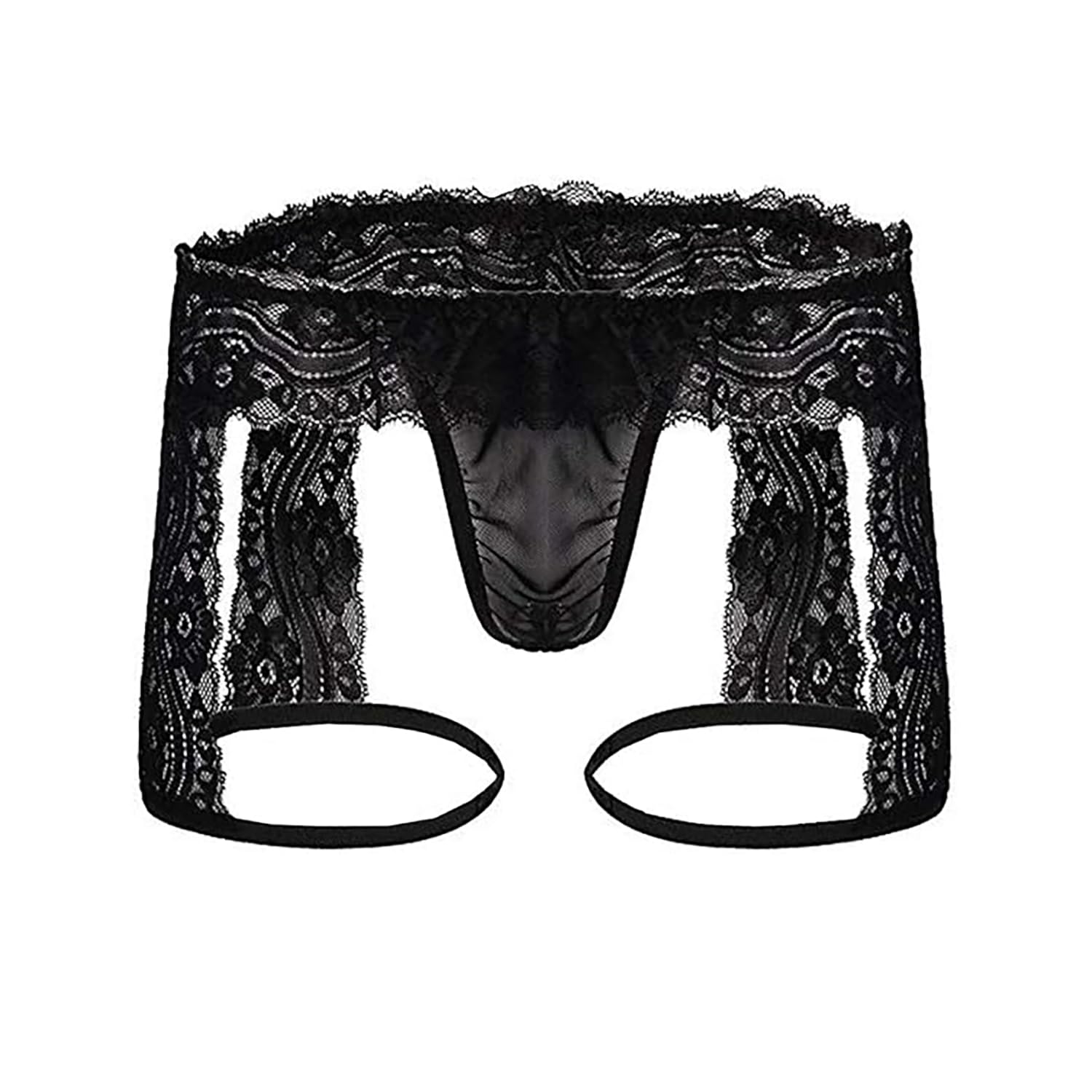 Men's Lace Lingerie Underwear - Boxer Briefs with Support Pouch Design for Crossdressing | Sexy Panties