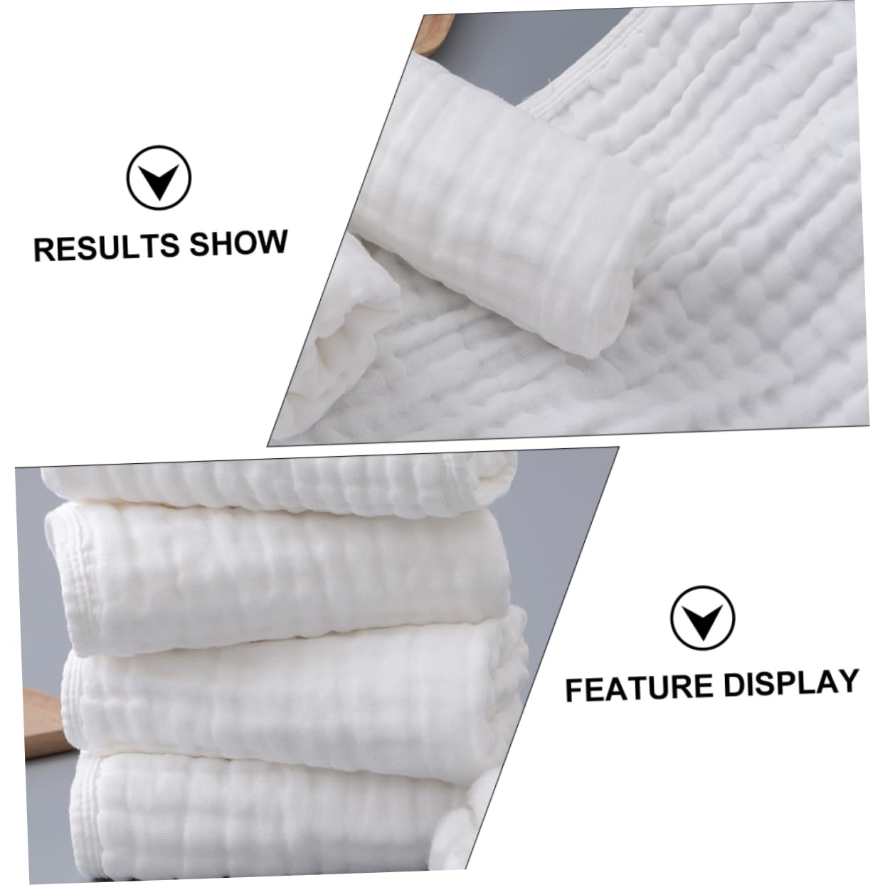 VICASKY 4pezzi Coperta Cotone Per Morbida e Assorbente Teli Da Bagno e Avvolgimenti Per Pancia Cotone Per Bebè