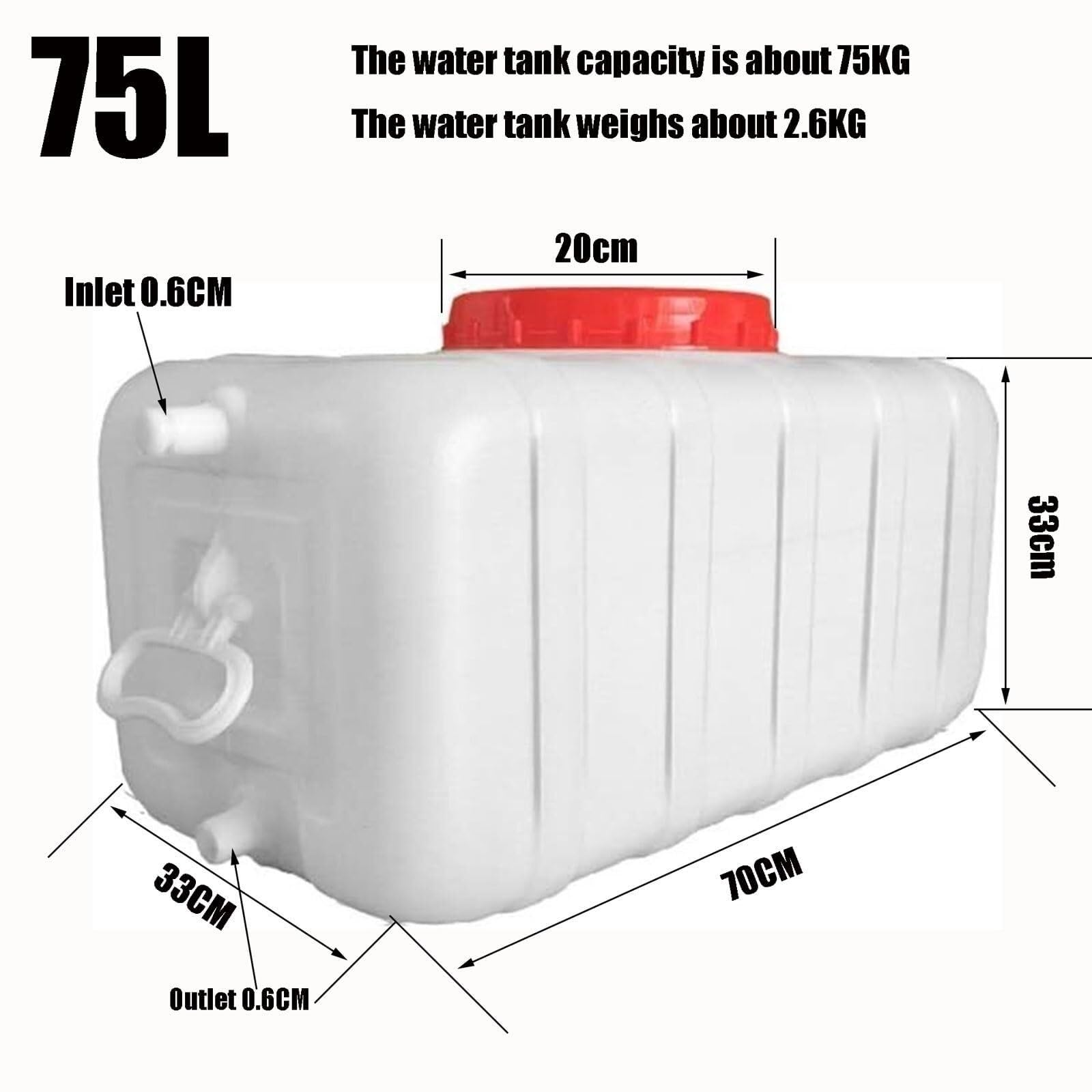 Contenitori Acqua Spessa Serbatoio con Rubinetto Contenitore Portatile Domestico for Campeggio, Escursionismo, Arrampicata, Viaggi, attività All'aperto