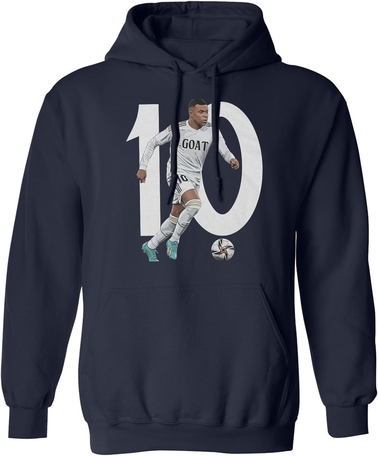 Mbappe 10 Inspired Graphic – Madrid Goat Tribute Unisex Hooded Sweatshirt