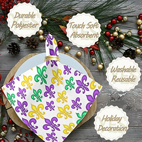 Servilletas de Tela Naanle Fleur De Lis 20 x 20 in Pack 4 miniatura 2