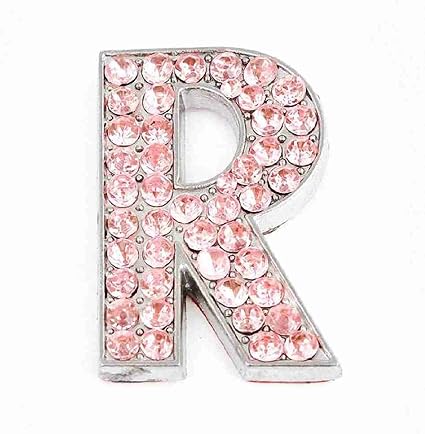 Miki Co Car Vehicle Rhinestones Inlaid Pink Letter R Style 3d Sticker Decor Amazon Co Uk