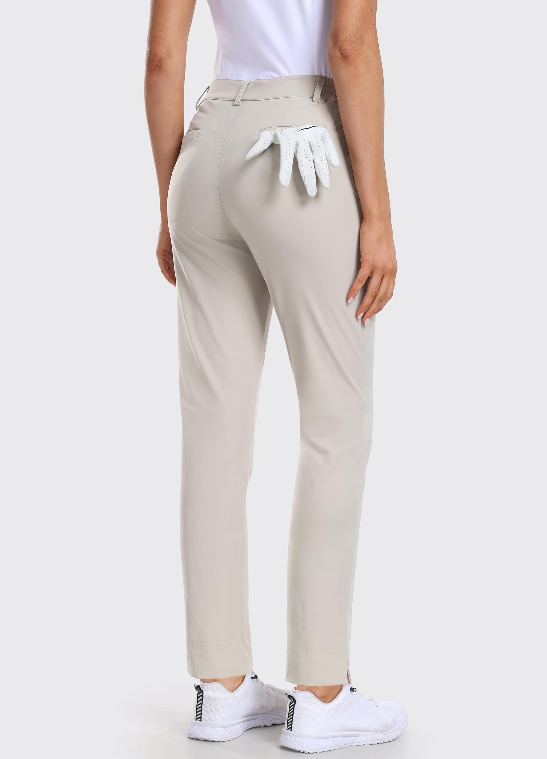 Hiverlay Damen-Golfhose, Stretch, Arbeitshose, Knöchel, mit Taschen, schnell trocknend, gerade, Business, Freizeit, Wanderhose