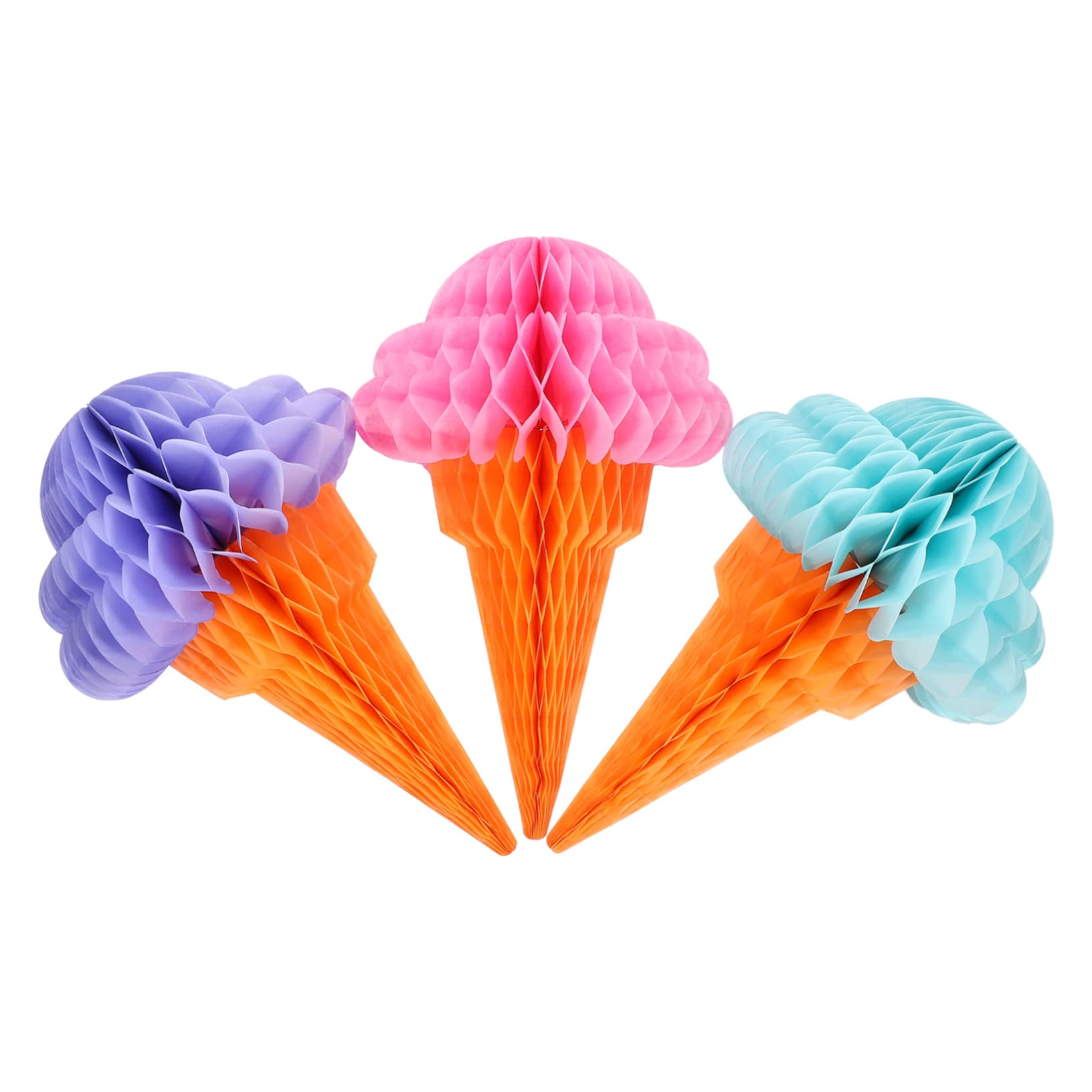 KOMBIUDA 15stücke Hawaii Party Dekoration Hängende Eiscreme Pendants Für Feste Honeycomb Adorn Für Lebendige Sommer-Events Zufällige Farben