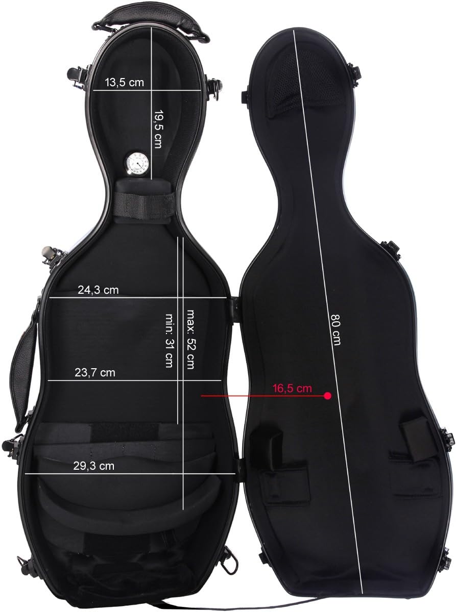 Custodia per Viola Fiberglass 38-43 Ultra Light special argento M-case + borsa musicale