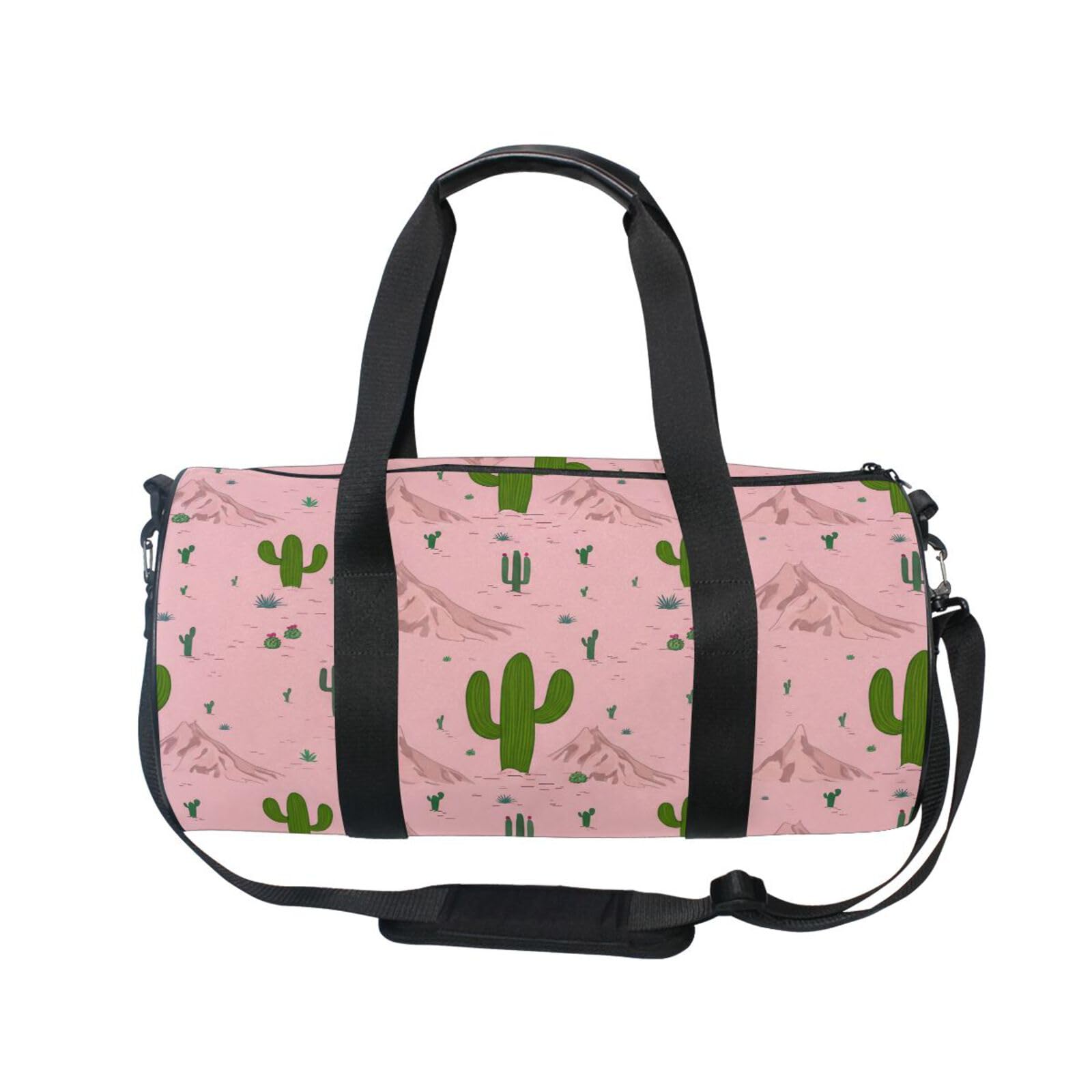 BOESI Graffiti Cactus Travel Gym Bag, Lightweight Sports Bag, Hand-carrying and Shoulder-carrying, Suitable for Men and Women