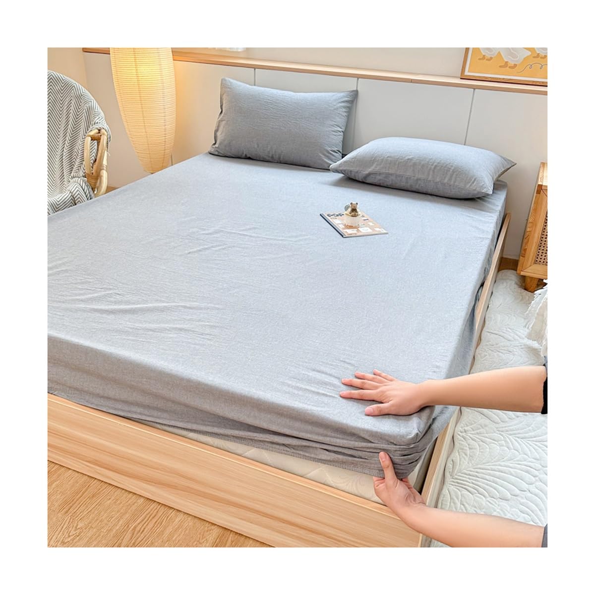 Lenzuolo Con Angoli 100% Cotone. In Tinta Unita. 150x200 Cm - Foto 8