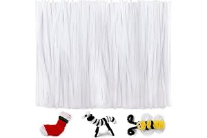Iooleem White Pipe Cleaners, 200-Pack