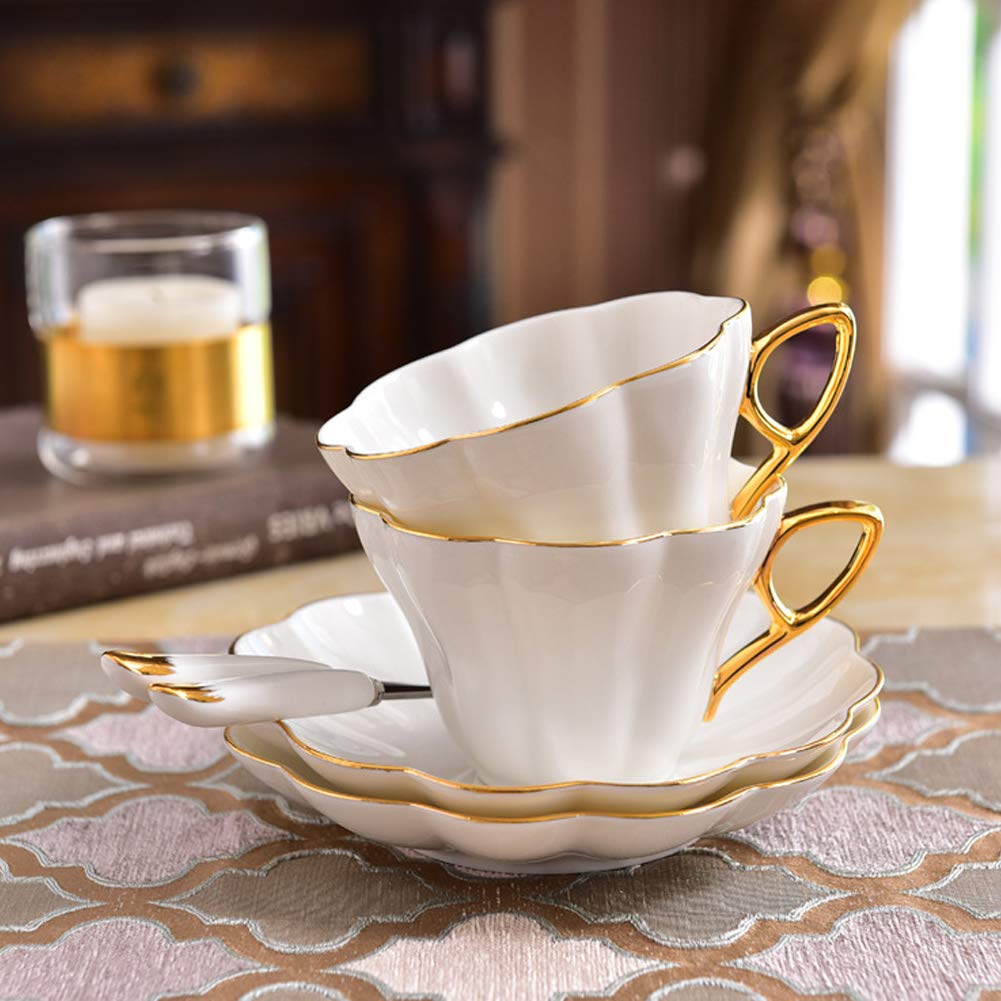 Set da tè in ceramica europea Set di tazze da tè pomeridiano inglese Teiera Caffettiera in porcellana di alta qualà 1 teiera 2 tazze e piattini  15