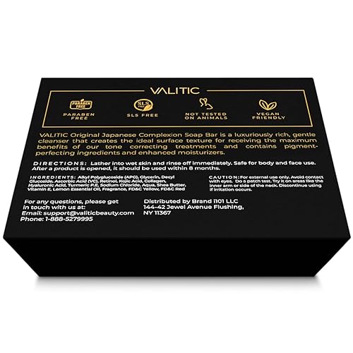 Miniatura 7 de VALITIC Brightening - Jabón de ácido kójico de limón y cúrcuma con vitamina C, retinol, colágeno, complejo japonés original infundido con ácido