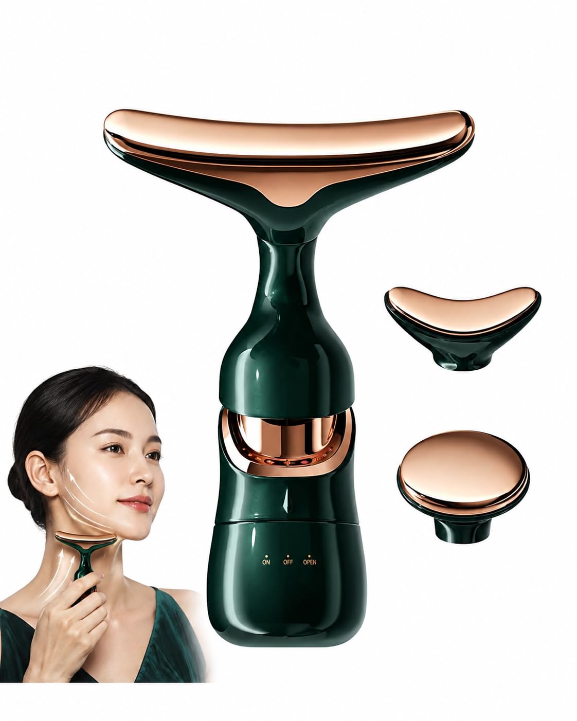 3-in-1 Face Massager | Facial Massager, Skin Tightening, Lifting, Anti-Ageing| 3 Replaceable Heads| Massager for Man & Women.-image-28