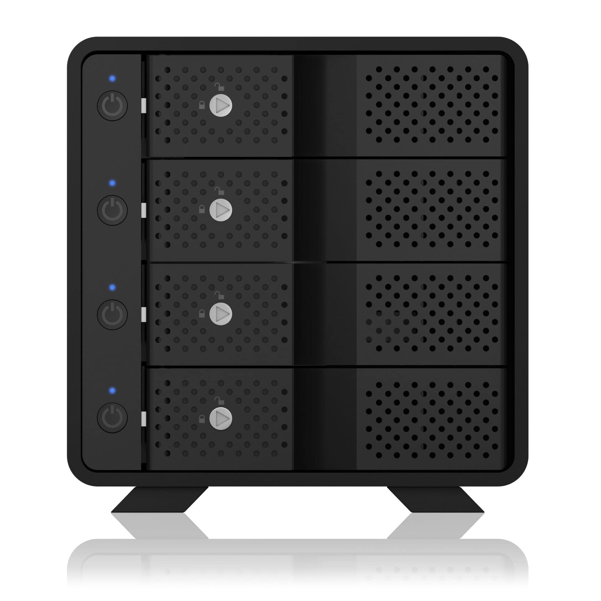 Boîtier Externe 4 Baies ICY BOX USB-C - Pour HDD/SSD 2.5" Et 3.5", USB 3.1 Gen 2 10 Gbit/s, JBOD, Ventilateur