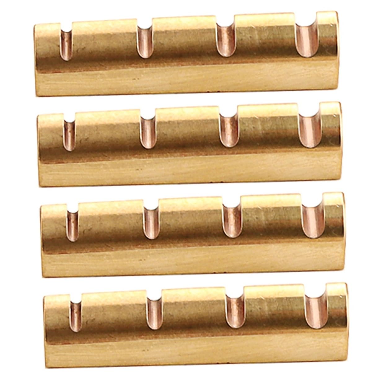 Abaodam 4pezzi Capotasto Professionale Ottone Per Strumenti Corda Accessorio Per Chitarra e Basso Sostituzione Del Nut Per Migliorare Suono e La Stabilità Delle Corde
