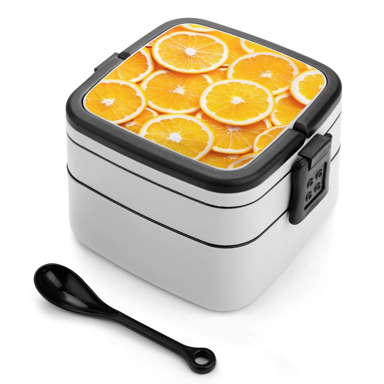 Amazon.co.jp: みかんのスライス 弁当箱 大容量 1000ml 二段 お