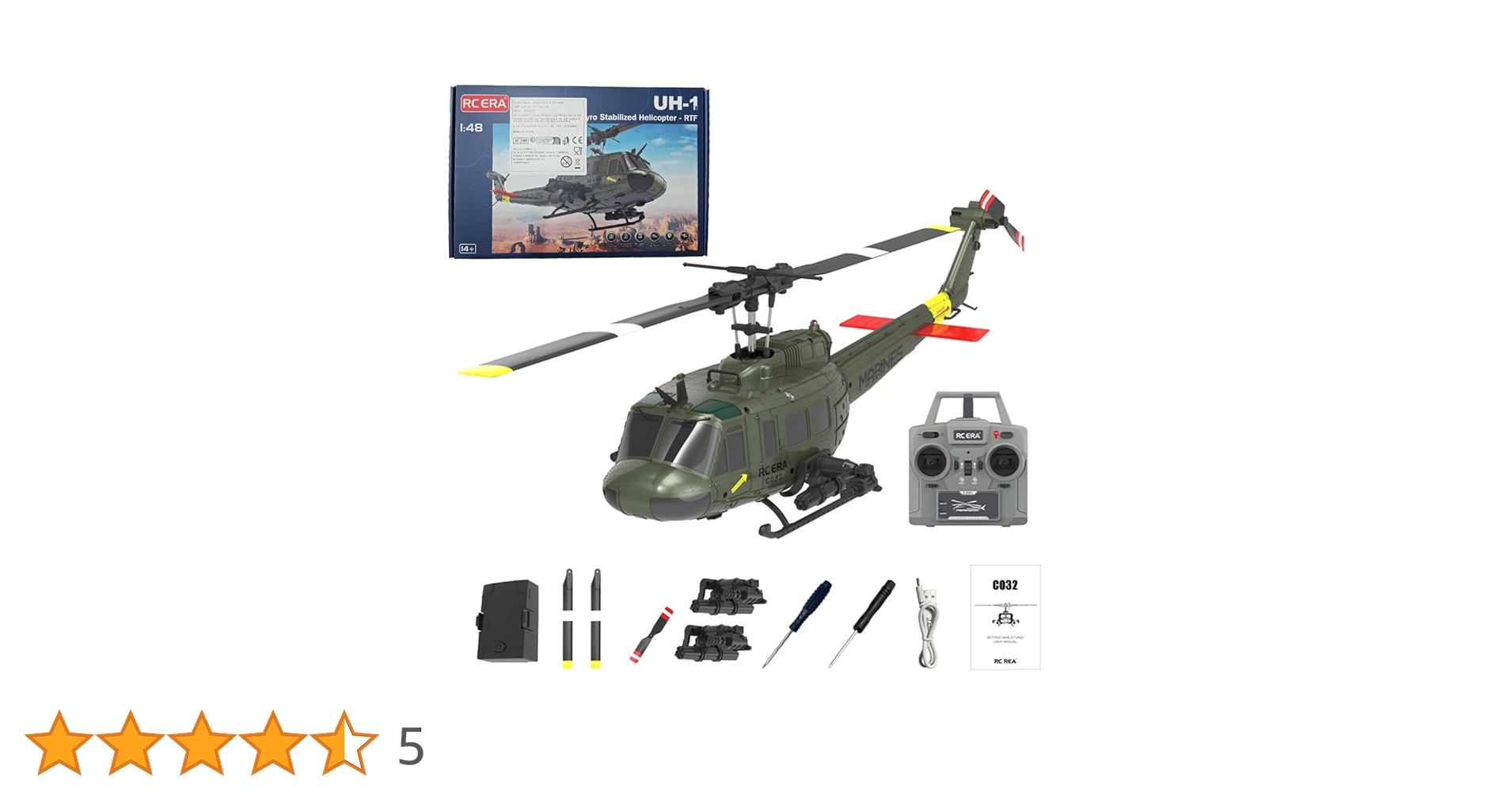 【RC ERA】ラジコンヘリコプター　C032 UH-1 Huey　1／48 Amazon.com: RC ERA C032 UH-1 Huey RC Helicopters for Adults