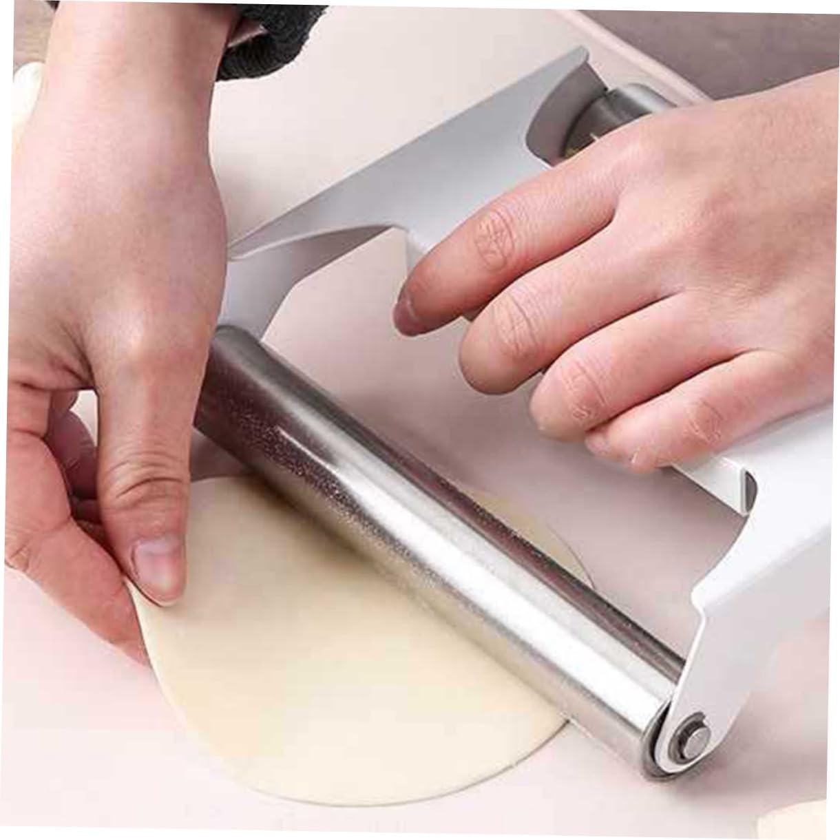 Homoyoyo Rouleau à Pâtisserie en Acier Inoxydable 304 Double Rouleau