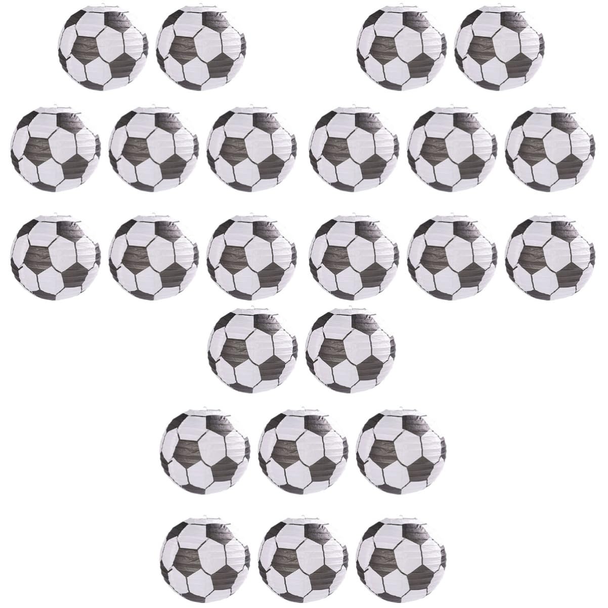 Mikikit 24stücke Fußball Papierlaternen Für Fußballpartys Geburtstagsfeiern Und Dekoration Leicht Für Kinderfeste Und -events